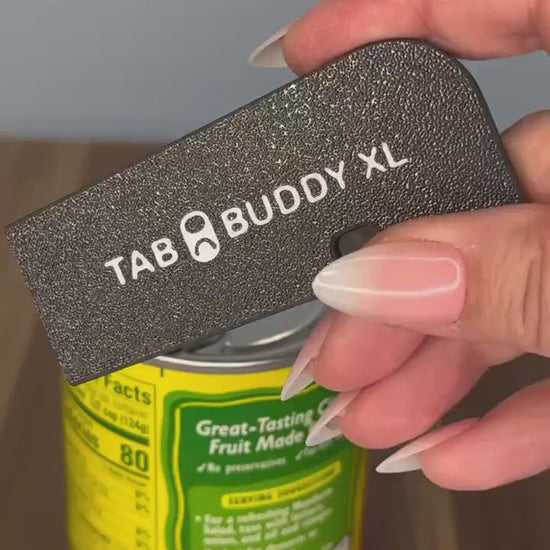 Video of a Tab Buddy XL being used to open a can of food.