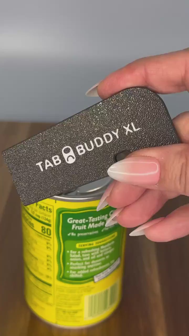 Video of a Tab Buddy XL being used to open a can of food.